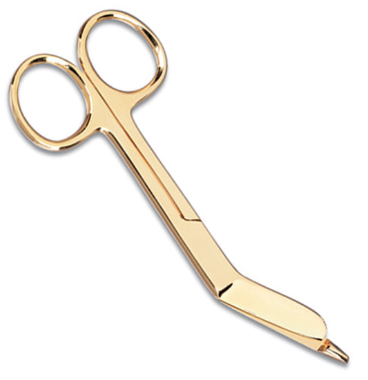 4.5" Gold Plated Bandage Scissor