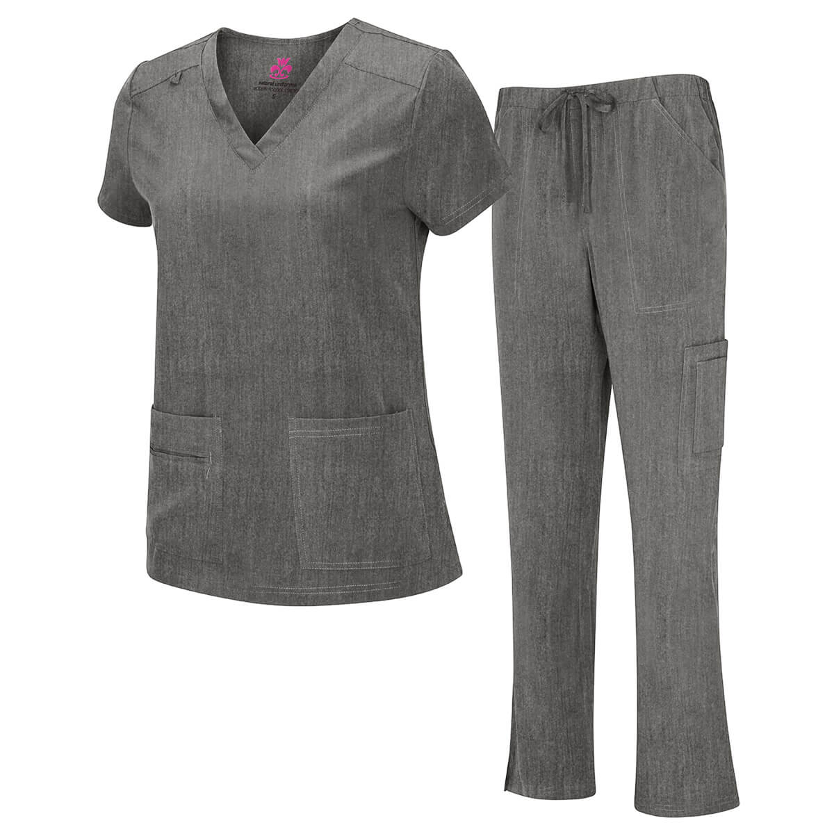 WOMEN’S COOL STRETCH V-NECK TOP AND CARGO PANT SET (STYLE# 8400-9400)