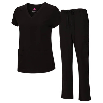 WOMEN’S COOL STRETCH V-NECK TOP AND CARGO PANT SET (STYLE# 8400-9400)