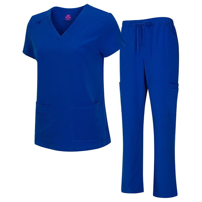 WOMEN’S COOL STRETCH V-NECK TOP AND CARGO PANT SET (STYLE# 8400-9400)